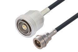 PE3C7414 - 7/16 DIN Female to Snap-On QN Male Low Loss Cable Using LMR-240 Coax