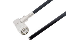 PE3C7431 - TNC Male Right Angle to Straight Cut Lead Low Loss Cable Using LMR-195 Coax