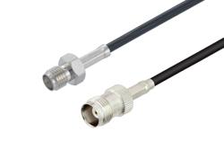 PE3C7542 - SMA Female to TNC Female Low Loss Cable Using LMR-100 Coax