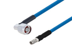 PE3C7543 - Plenum N Male Right Angle to SMA Male Low PIM Cable Using SPP-250-LLPL Coax