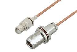 PE3C7567 - N Female Bulkhead to SMA Female Cable Using RG178 Coax