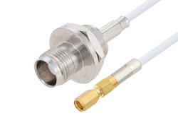 PE3C7651 - SSMC Plug to TNC Female Bulkhead Cable Using RG188 Coax