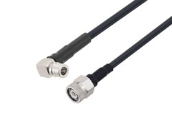 PE3C7665 - QMA Male Right Angle to TNC Male Low Loss Cable Using LMR-240 Coax With Times Microwave Components