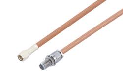 PE3C7703LF - SMA Male to SMA Female Bulkhead Cable Using RG400 Coax, LF Solder