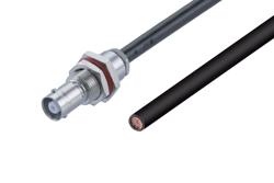 PE3C7719 - MHV Female Bulkhead to Straight Cut Lead Cable Using 75 Ohm RG59 Coax
