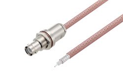 PE3C7789 - SHV Jack Bulkhead to Trimmed Lead Cable Using RG142 Coax