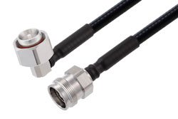 PE3C7832 - 4.3-10 Male Right Angle to 4.3-10 Female Low PIM Cable Using 1/4 inch Superflexible Coax