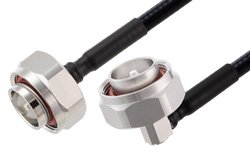 PE3C7836 - 7/16 DIN Male to 7/16 DIN Male Right Angle Low PIM Cable Using 1/4 inch Superflexible Coax