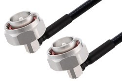 PE3C7839 - 7/16 DIN Male Right Angle to 7/16 DIN Male Right Angle Low PIM Cable Using 1/4 inch Superflexible Coax