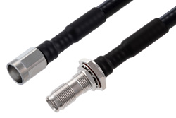 PE3C7852 - NEX10 Male to NEX10 Female Bulkhead Low PIM Cable Using 1/4 inch Superflexible Coax
