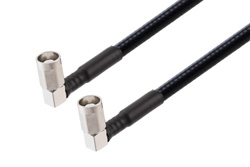 PE3C7853 - NEX10 Male Right Angle to NEX10 Male Right Angle Low PIM Cable Using 1/4 inch Superflexible Coax