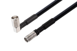 PE3C7854 - NEX10 Male Right Angle to NEX10 Female Low PIM Cable Using 1/4 inch Superflexible Coax