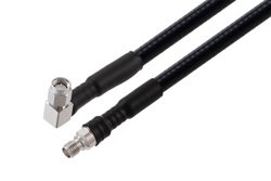 PE3C7868 - SMA Male Right Angle to SMA Female Low PIM Cable Using 1/4 inch Superflexible Coax