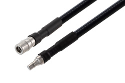 PE3C7872 - QMA Male to QMA Female Cable Using 1/4 inch Superflexible Coax