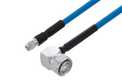 PE3C7884 - Plenum 4.3-10 Male Right Angle to SMA Male Low PIM Cable Using SPP-250-LLPL Coax