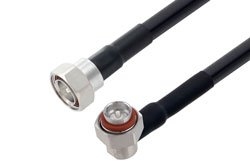 PE3C7940 - 7/16 DIN Male to 7/16 DIN Male Right Angle Low Loss Cable Using LMR-600 Coax