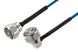 PE3C7953 - 4.3-10 Male to 4.3-10 Male Right Angle Low PIM Cable Using TFT-402 Coax Using Times Microwave Components