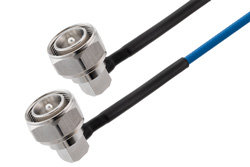 PE3C7956 - 4.3-10 Male Right Angle to 4.3-10 Male Right Angle Low PIM Cable Using TFT-402 Coax Using Times Microwave Components