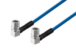 PE3C7975 - QMA Male Right Angle to QMA Male Right Angle Low PIM Cable Using TFT-402 Coax Using Times Microwave Components
