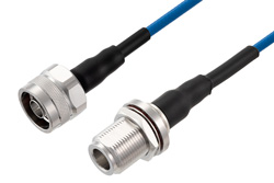 PE3C8002 - N Male to N Female Bulkhead Low PIM Cable Using TFT-5G-402 Coax Using Times Microwave Components