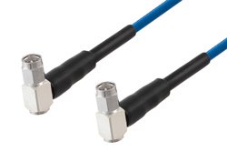 PE3C8010 - SMA Male Right Angle to SMA Male Right Angle Low PIM Cable Using TFT-5G-402 Coax Using Times Microwave Components