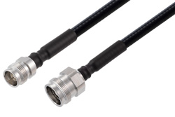 PE3C8057 - 2.2-5 Female to 4.3-10 Female Low PIM Cable Using 1/4 inch Superflexible Coax