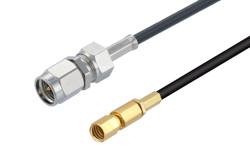 PE3C8181 - SMA Male to SSMC Plug Low Loss Cable Using LMR-100 Coax