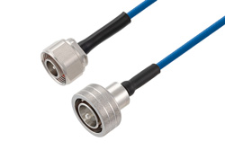 PE3C8228 - 4.1/9.5 Mini DIN Male to Snap-On 4.3-10 Male Low PIM Cable Using TFT-402 Coax Using Times Microwave Components