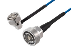PE3C8249 - 4.3-10 Male Right Angle to 7/16 DIN Female Low PIM Cable Using TFT-402 Coax Using Times Microwave Components