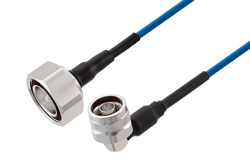 PE3C8270 - 7/16 DIN Male to N Male Right Angle Low PIM Cable Using TFT-402 Coax Using Times Microwave Components