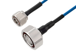 PE3C8287 - 4.1/9.5 Mini DIN Male to 7/16 DIN Male Low PIM Cable Using TFT-5G-402 Coax Using Times Microwave Components