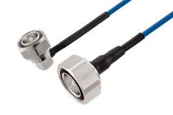 PE3C8305 - 4.3-10 Male Right Angle to 7/16 DIN Male Low PIM Cable Using TFT-5G-402 Coax Using Times Microwave Components