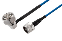 PE3C8327 - 7/16 DIN Male Right Angle to N Male Low PIM Cable Using TFT-5G-402 Coax Using Times Microwave Components