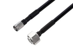 PE3C8430LF/HS - NEX10 Male to 4.3-10 Male Low PIM Cable Using 1/4 inch Superflexible Coax with HeatShrink, LF Solder