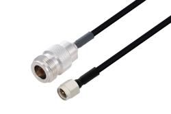 PE3C8443 - N Female to SMA Male Cable Using PE-SR402FLJ Coax