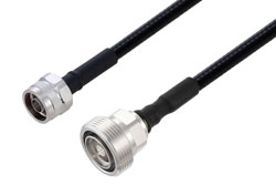 PE3C8490 - 7/16 DIN Female to N Male Cable Using SPF-250 Coax