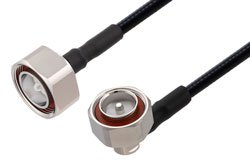 PE3C8493 - 7/16 DIN Male to 7/16 DIN Male Right Angle Cable Using SPF-250 Coax