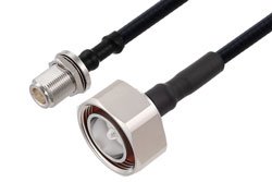 PE3C8503 - 7/16 DIN Male to N Female Bulkhead Cable Using SPO-250 Coax
