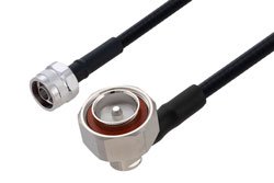 PE3C8504 - 7/16 DIN Male Right Angle to N Male Cable Using SPO-250 Coax