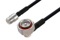 PE3C8505 - 7/16 DIN Male Right Angle to N Female Cable Using SPO-250 Coax