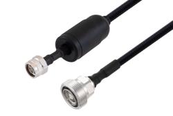 PE3C8507/WP - Waterproof IP68 7/16 DIN Female (Jack) to N Male (Plug) Low Loss Cable Using SPO-250 Coax with Times Microwave Components
