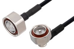 PE3C8510 - 7/16 DIN Male to 7/16 DIN Male Right Angle Cable Using SPO-250 Coax