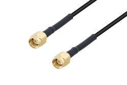 PE3C8634LF/HS - SMA Male to SMA Male Low Loss Cable Using LMR-100A-UF Coax with HeatShrink, LF Solder