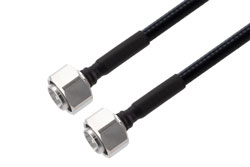 PE3C8654/HS - Fire Rated 4.3-10 Male to 4.3-10 Male Low PIM Cable Using SPF-250 Coax with HeatShrink
