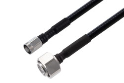 PE3C8655/HS - Fire Rated 4.3-10 Male to NEX10 Male Low PIM Cable Using SPF-250 Coax with HeatShrink