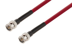 PE3C8813/RD - 75 Ohm BNC Male to 75 Ohm BNC Male 6G SDI Cable Using 75 Ohm 1694A-RD Coax