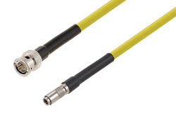 PE3C8815/YW - 75 Ohm BNC Male to 75 Ohm 1.0/2.3 Male 6G SDI Cable Using 75 Ohm 1694A-YW Coax