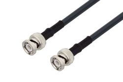 PE3C8936/HS - BNC Male to BNC Male Low Loss Cable Using LMR-195-UF Coax with HeatShrink