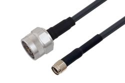 PE3C8993/HS - N Male to Reverse Polarity SMA Male Low Loss Cable Using LMR-195-UF Coax with HeatShrink