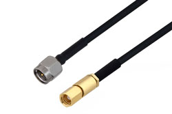 PE3C9017 - SMA Male to SSMC Plug Cable Using PE-SR405FLJ Coax